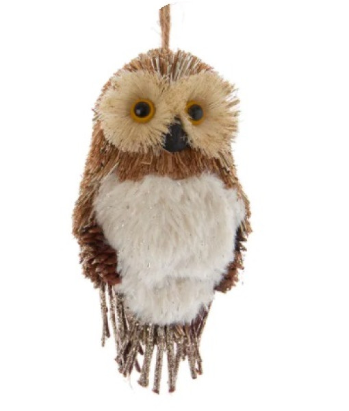 Natural Owl Ornament