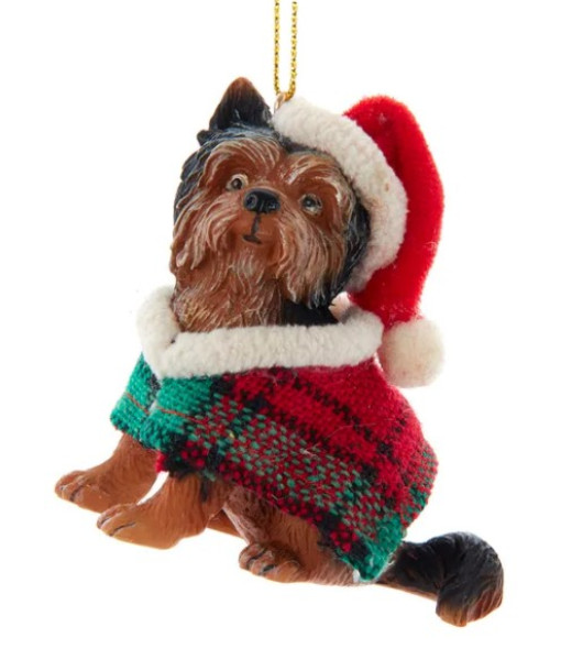 Yorkshire Terrier ornament with coat