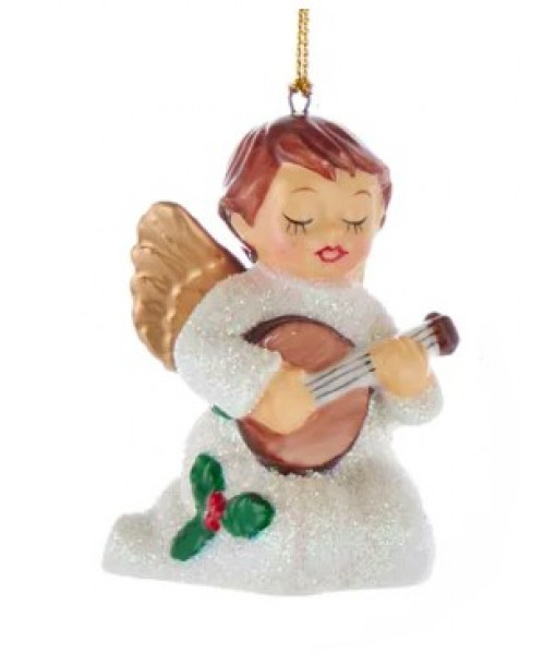 Porcelain Angel with Banjo Ornament