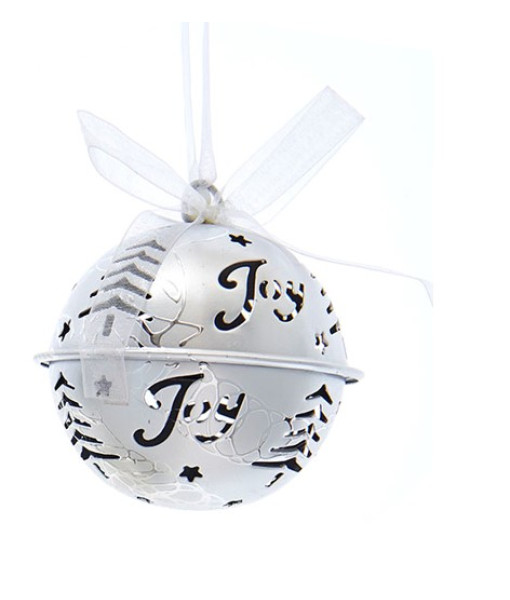 Ornement de cloche en argent Joy