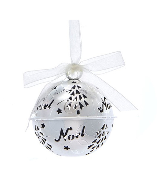 Ornement de cloche Noel en argent