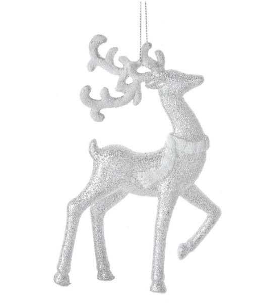 Ornament, Glittering stag with neck scarf