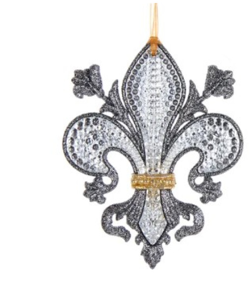 Silver Fleur De Lys Ornament