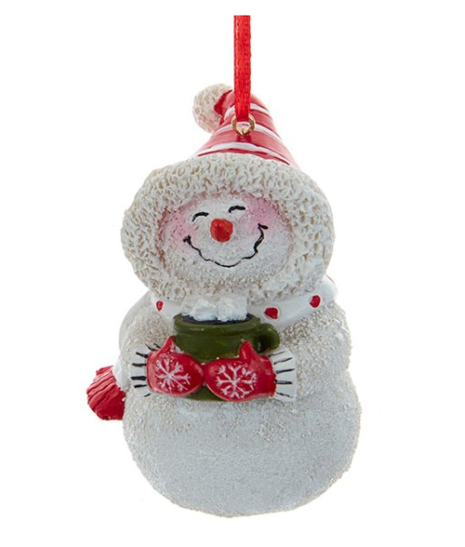 Snowman with Hot Chocolate Ornament