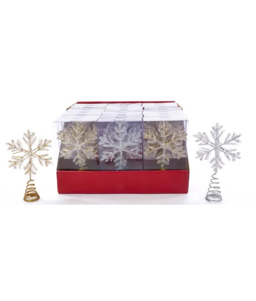 Gold and Silver Star Tree Top