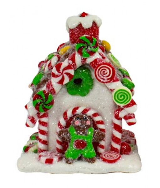 Gingerbread House Ornament LED