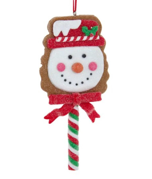 Tree Ornament, Gingerbread Snowman, Candy Cane