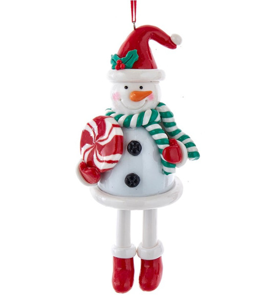 Snowman Dangling Legs Ornament