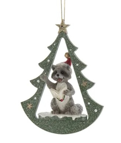 Raccoon in Arch Ornament