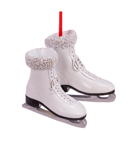 White Figure Skates Ornament