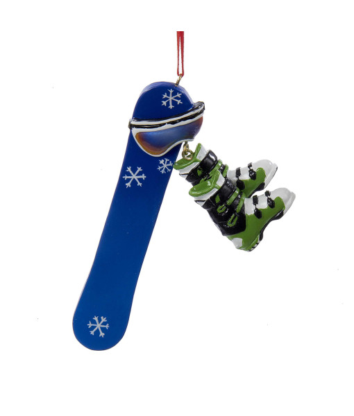 Blue Snowboard Ornament