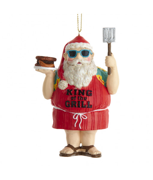 Santa BBQ King Ornament