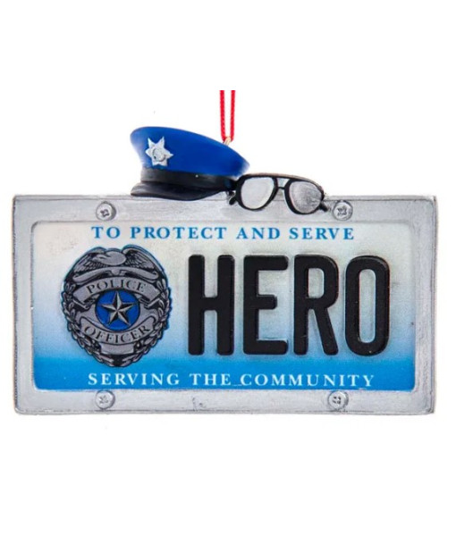 Police Hero Plate Ornament