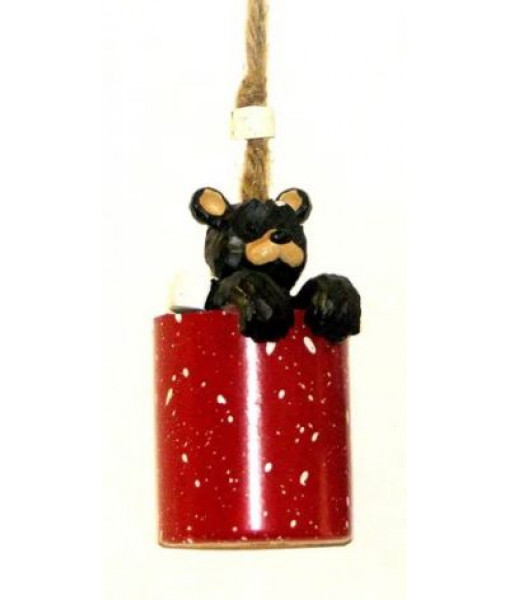 Bear in Red Mug Ornament