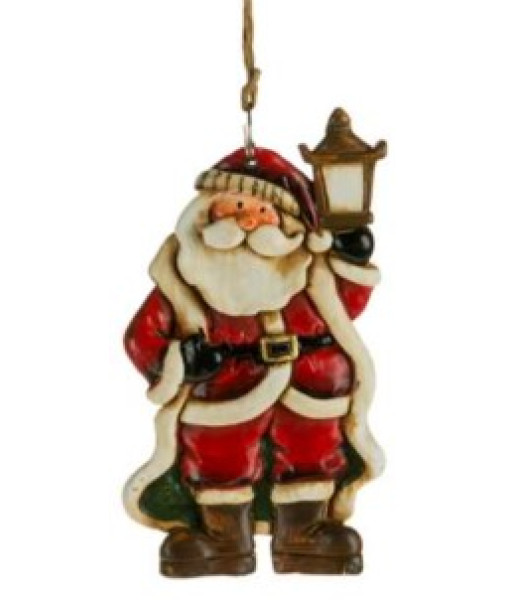 Ornement Père Noël avec lanterne