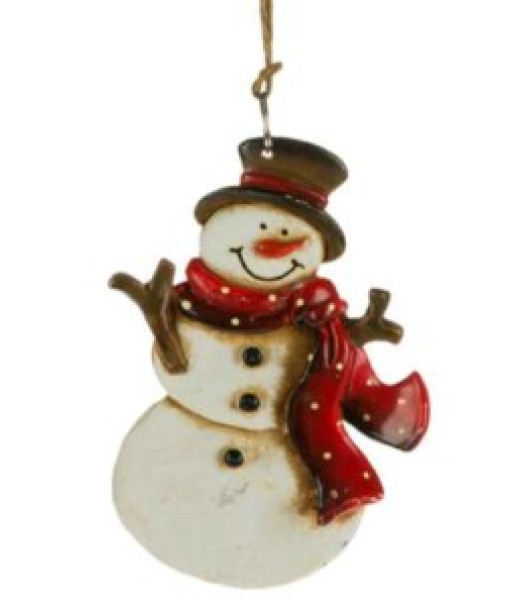 Snowman with Scarf Ornament