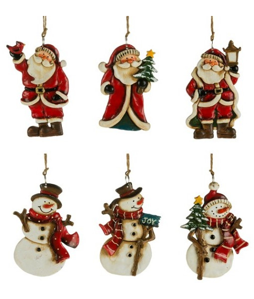 Ornement bonhomme de neige avec sapin