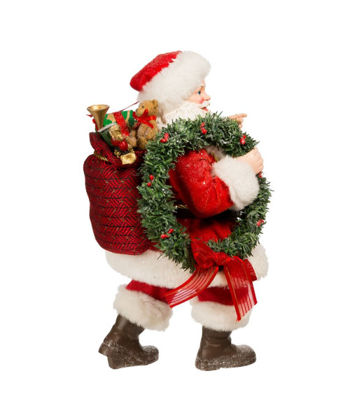 Table Ornament, Santa with Wreath