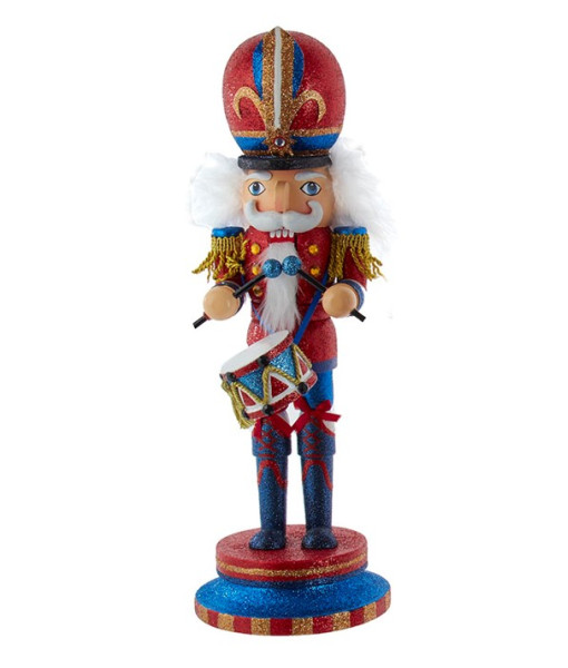 Red and Blue Drummer Nutcracker 15