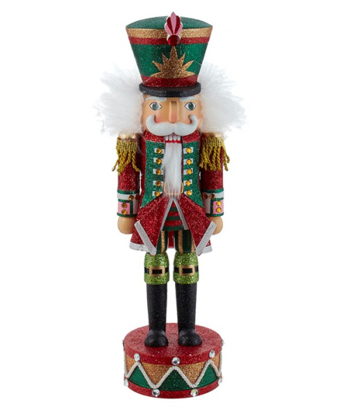 Red and Green Nutcracker on Drum 15