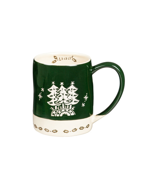 Ceramic Cup, Winter Trees Design, 18 oz