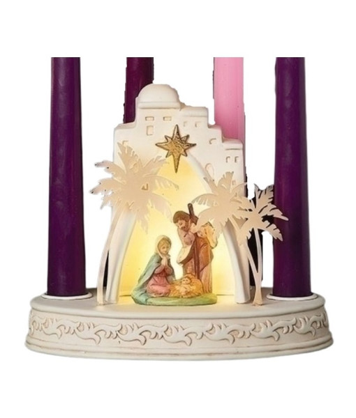 Illuminated Nativity Scene, dimensions 6