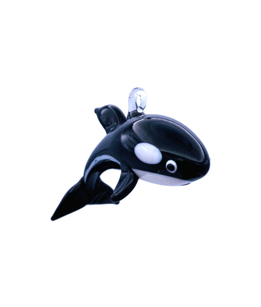 Glass Orca Whale Ornament