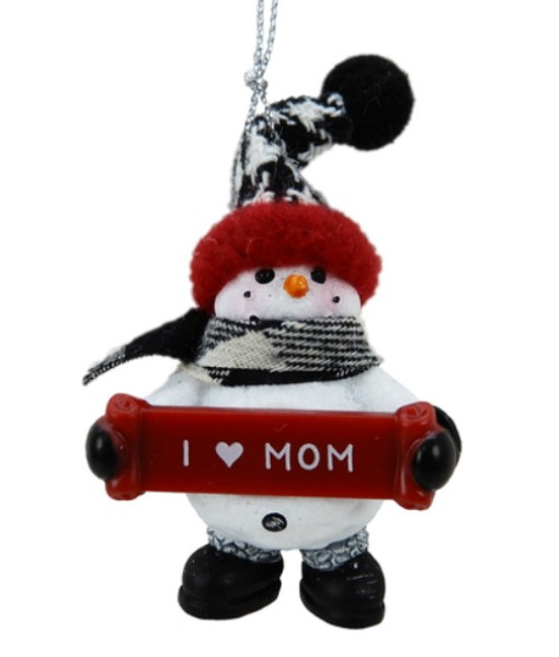 Cozy Snowman with Banner message 