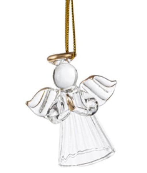 Ange en prière, décoration en acrylique clair