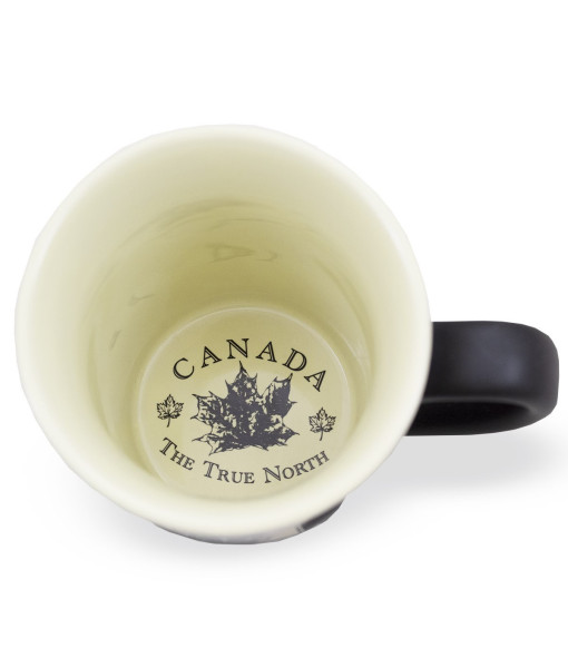 Tasse, souvenir du Canada, orignal sur motif d'érable