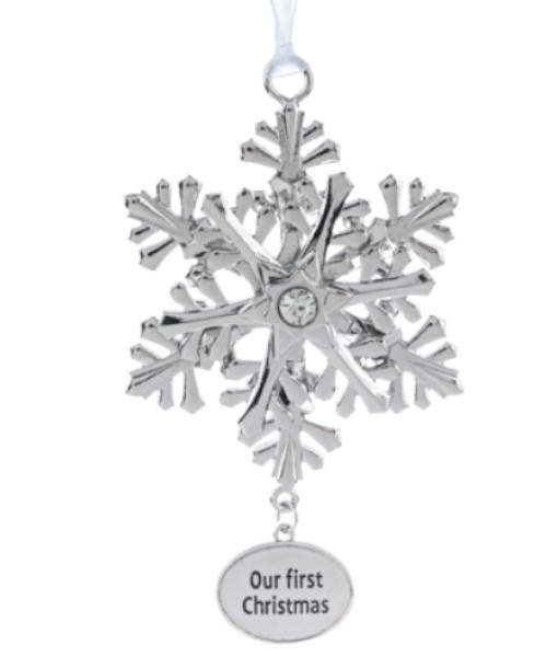 Ornament, Zinc, Snowflake 1st Xmas