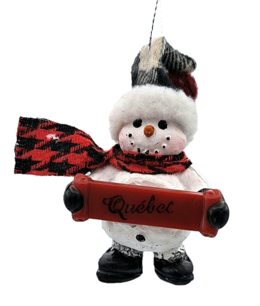 Snowman with banner, Personalisable ornament