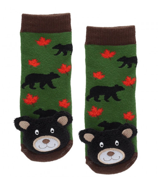 Black Bear Baby Socks