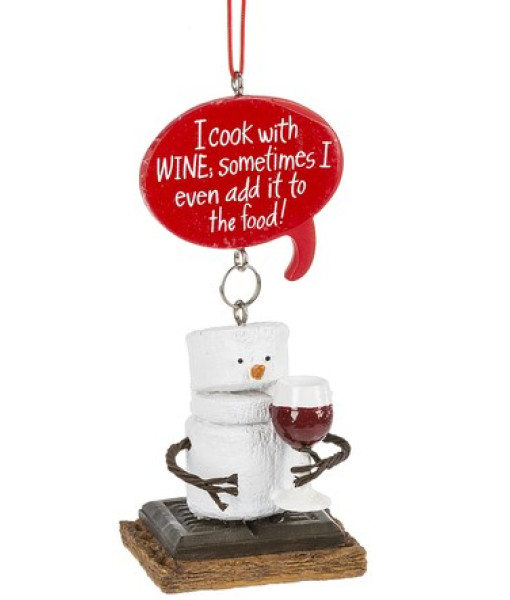 Ornament, S'mores, Cooking with wine
