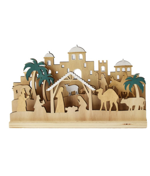 Nativity Scene, Wooden 3D Silhouette, plywood material