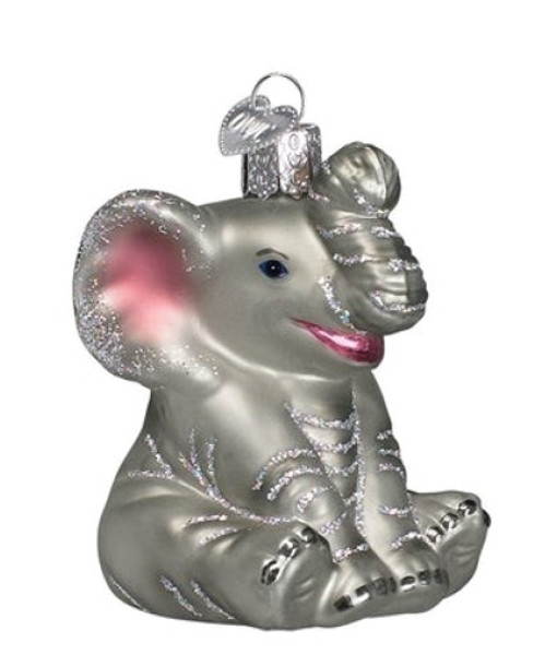 Elephant Glass Ornament