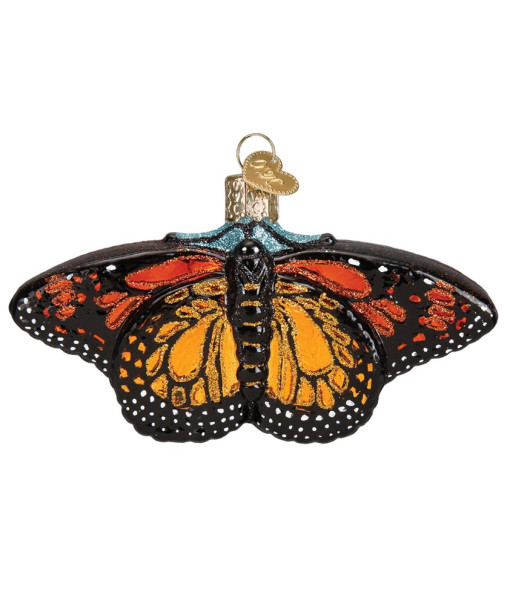 Monarch Butterfly Glass Ornament
