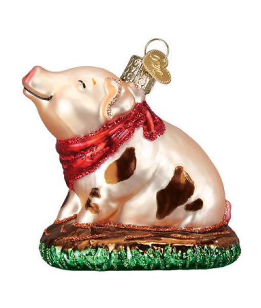 Glass ornament, Happy Piggy