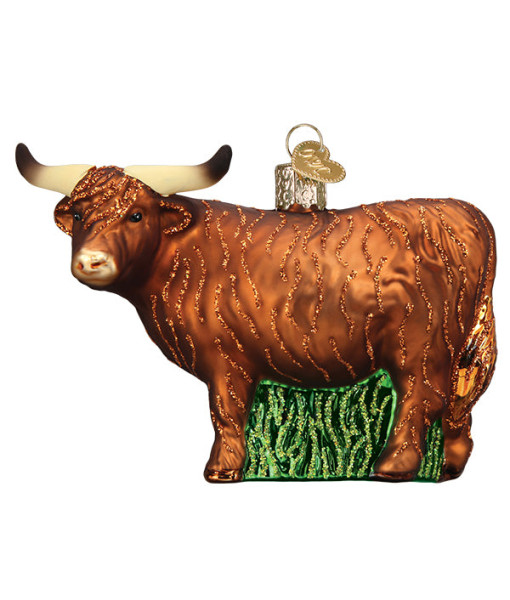 Highland Cow Glass Ornament