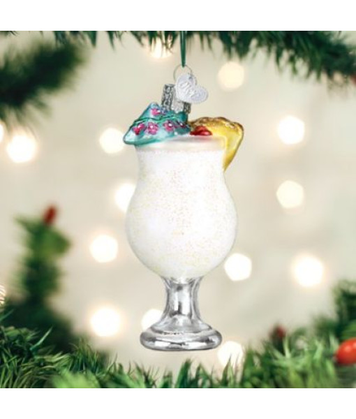 Pina Colada Glass Ornament