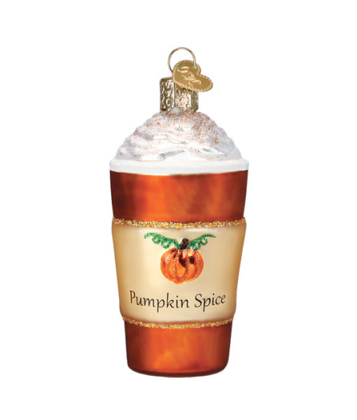 Pumpkin Spice Latte Glass Ornament