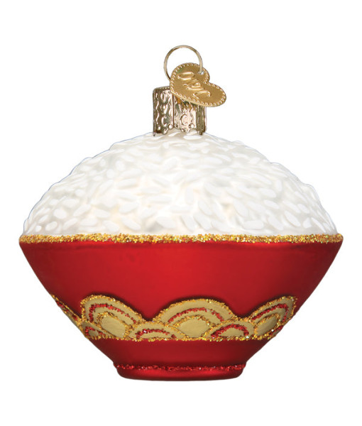 Bowl Of Rice Glass Ornamente