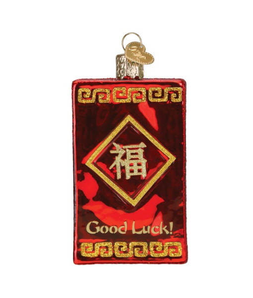 Lucky Red Envelope Glass Ornament (hóngbao)