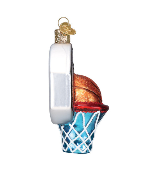 Basketball Hoop Glass Ornament