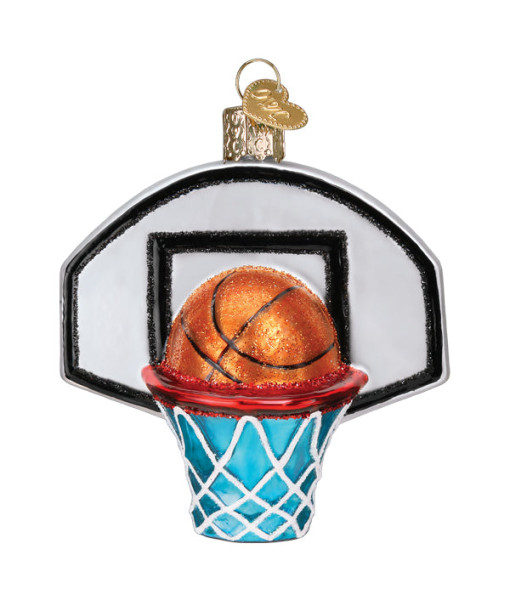 Basketball Hoop Glass Ornament
