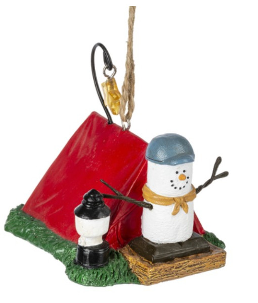 Ornament, S'mores,  Red tent camper