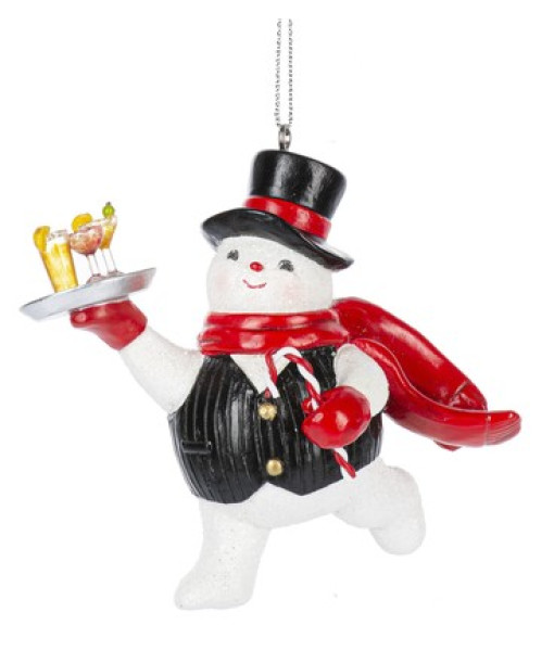 Snowman Bartender, Happy Hour, ornament