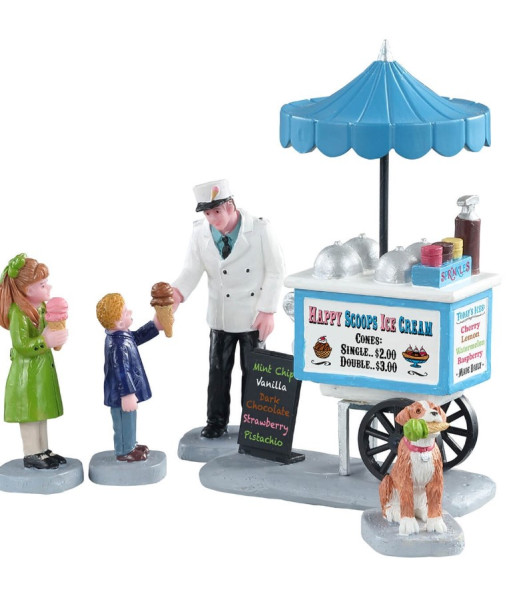 Happy Scoffs Ice Cream Cart, set of 5 figurines