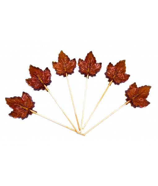 Maple leaf lollypops (6 pieces)