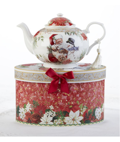 Porcelain Tea Pot, Santa